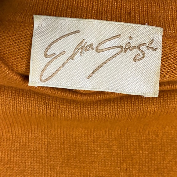 Ella Singh Orange Silk Cashmere Sweater Dress - Picture 9 of 12